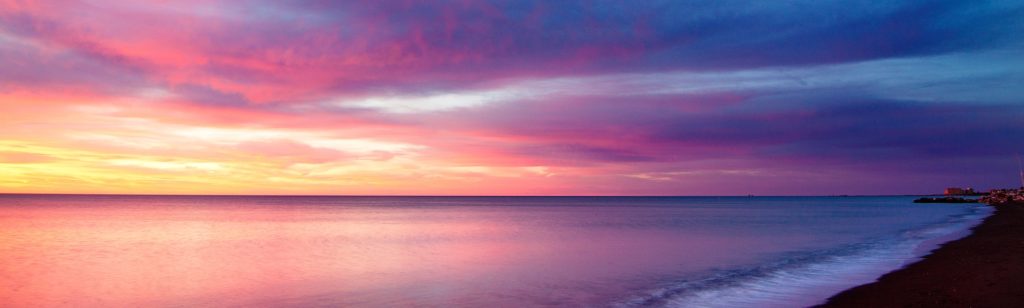 Sunset illustrating God's Word and His Creation