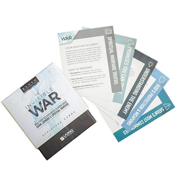 Invisible War Scripture Cards example fan 600x600 image