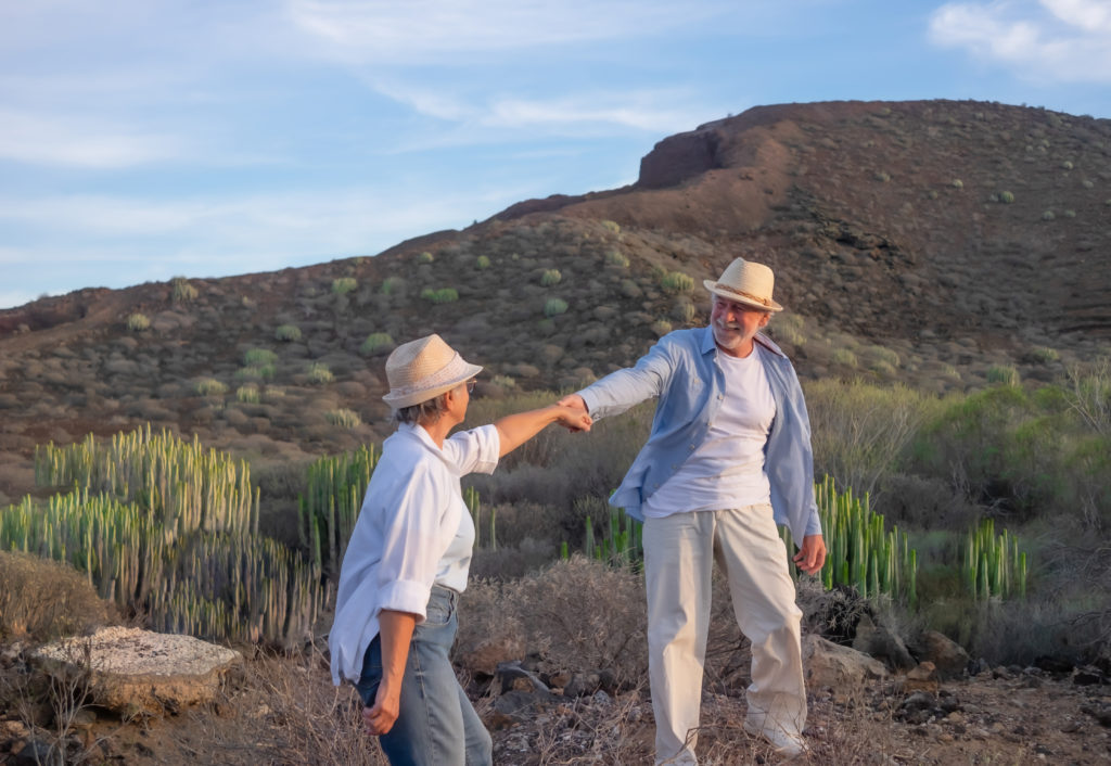 Older couple celebrating life